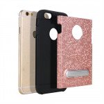 Wholesale iPhone 7 Pixel Armor Hybrid Kickstand Case (Rose Gold)